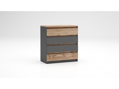 Συρταριέρα Leo 4 ( βοτάν δρυς/ανθρακίτη )